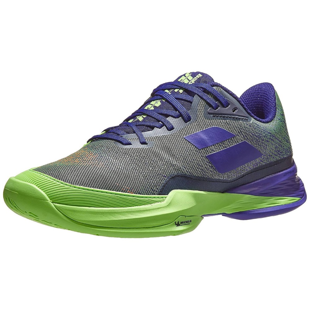 Babolat Jet Mach 3 All Court Tennis Shoes Mens Jade Lime Neon Green Purple 10